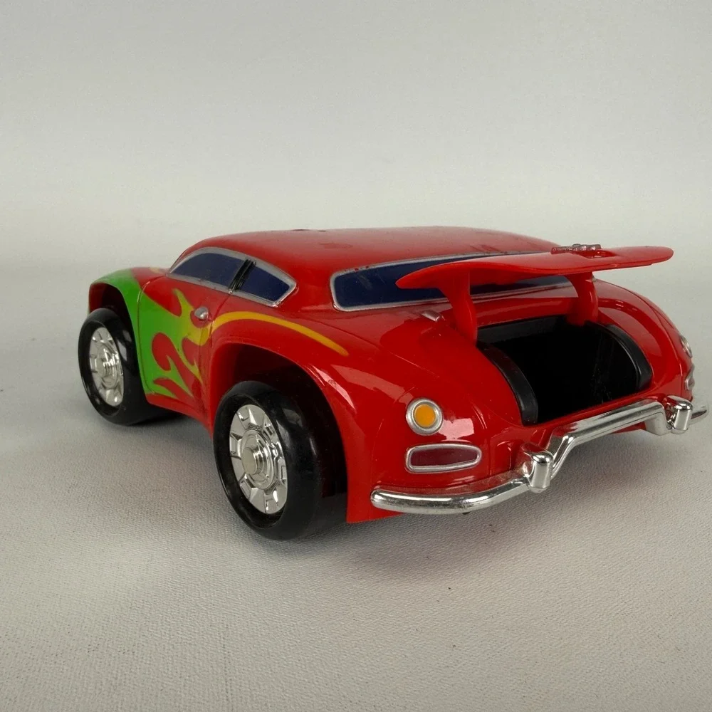 2003  Phat Boyz Storage Car W Green-Yellow Flames. Yellow trunk car